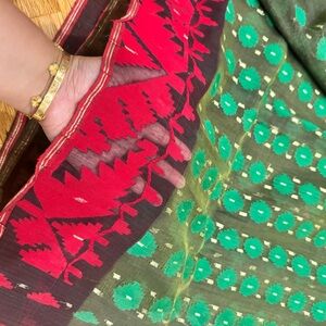 Handloom Saree/sari Bangladeshi Jamdani  Saree hand crafted